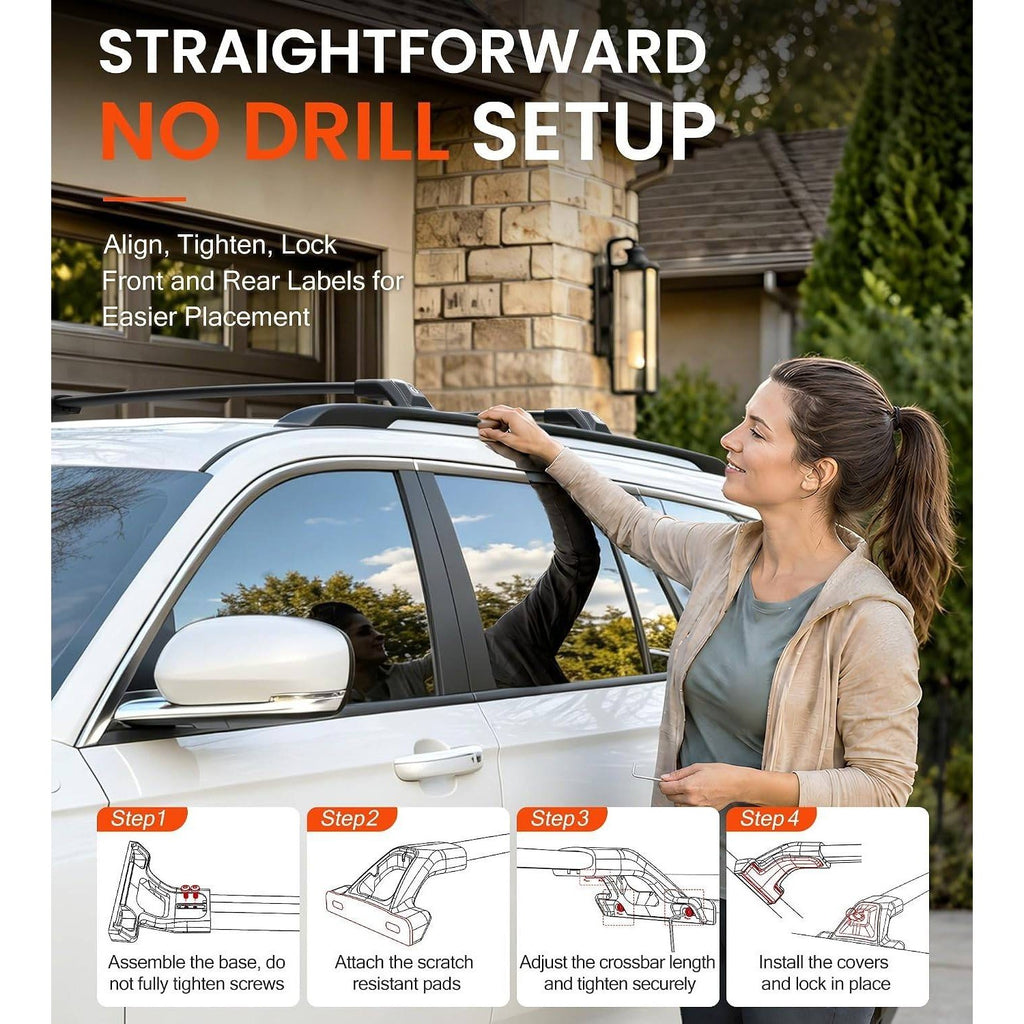 Snailfly C2147V01 330 lb Roof Rack Cross Bars for 2021-2026 Jeep Grand Cherokee