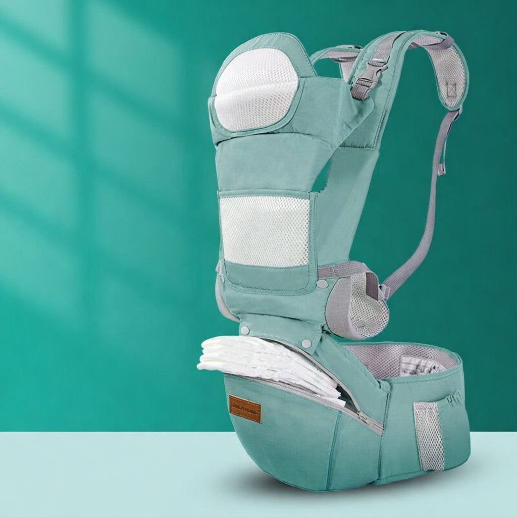 6-in-1 Ergonomic Baby Carrier with Hip Seat for Newborn to Toddler Adjustable