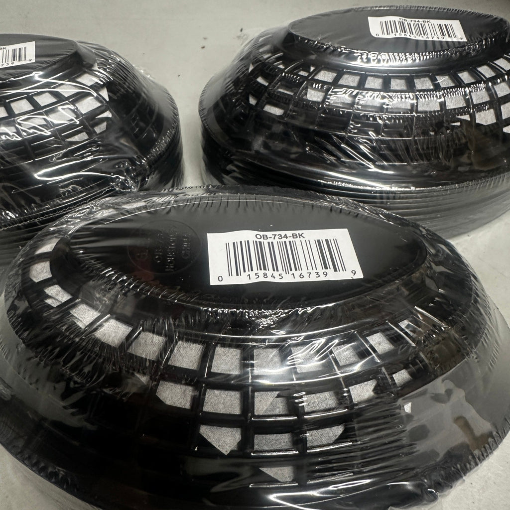 Pack of 36 GET OB-734-BK Oval Serving/Bread Basket, 8" x 5.5", Black