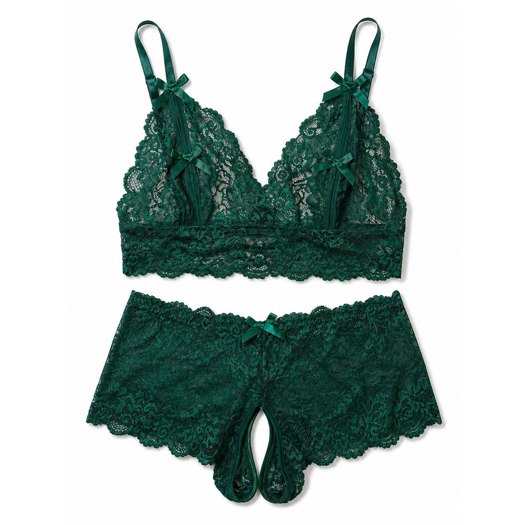 Avidlove 2 Piece Women's S Lace Lingerie Matching Bra and Panty Set Sexy Under