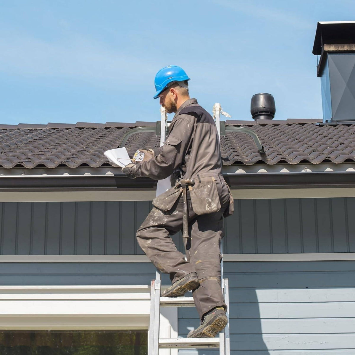 Rengue U-Shaped Ladder Stabilizer, Extension Ladder Standof for Roof Heavy Duty