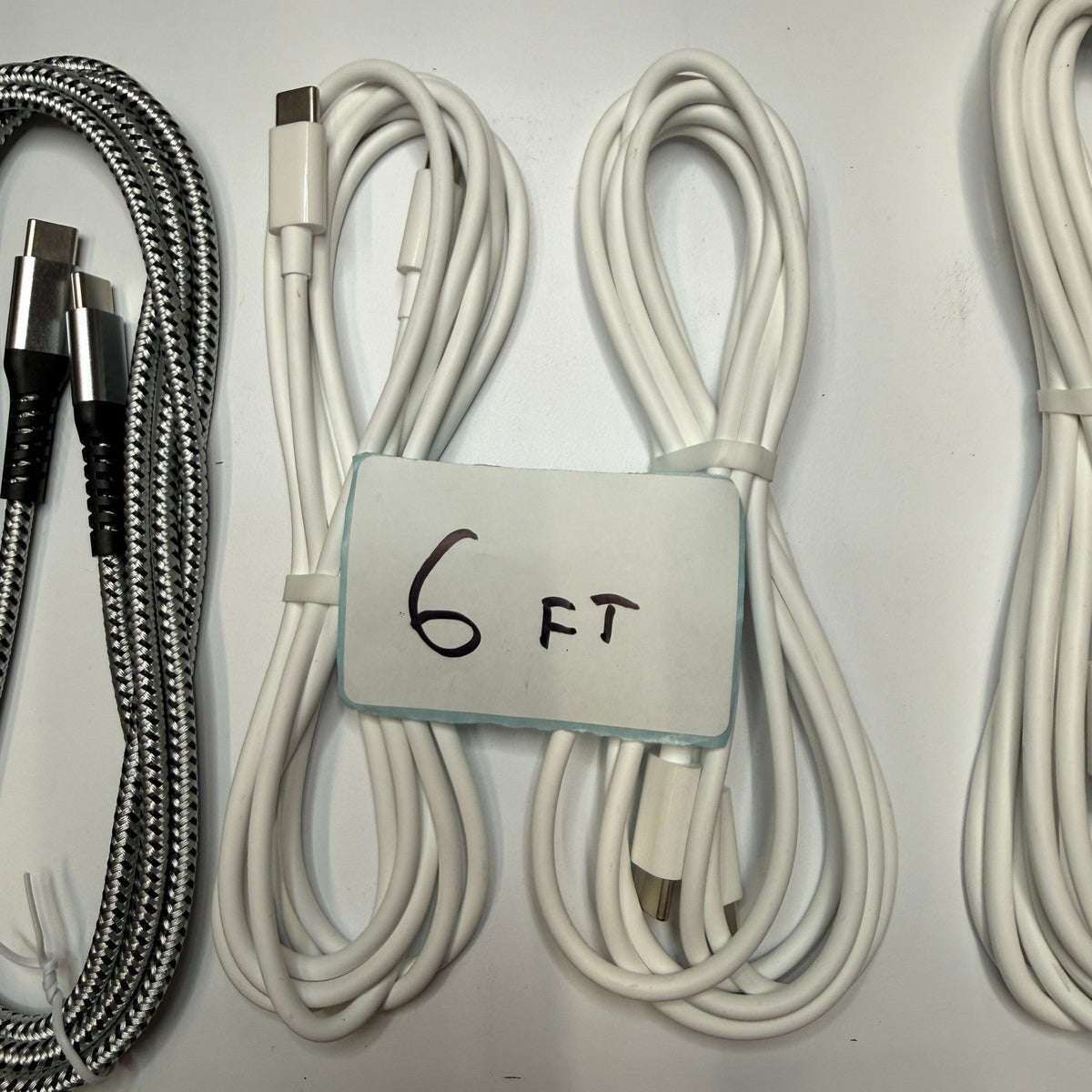 Lot of 7 USB C to USB C Fast Charging Cables 6ft 10ft Type C Cords