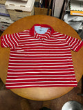Wrangler Mens 3XL Red Striped Polo Short Sleeve Shirt #386