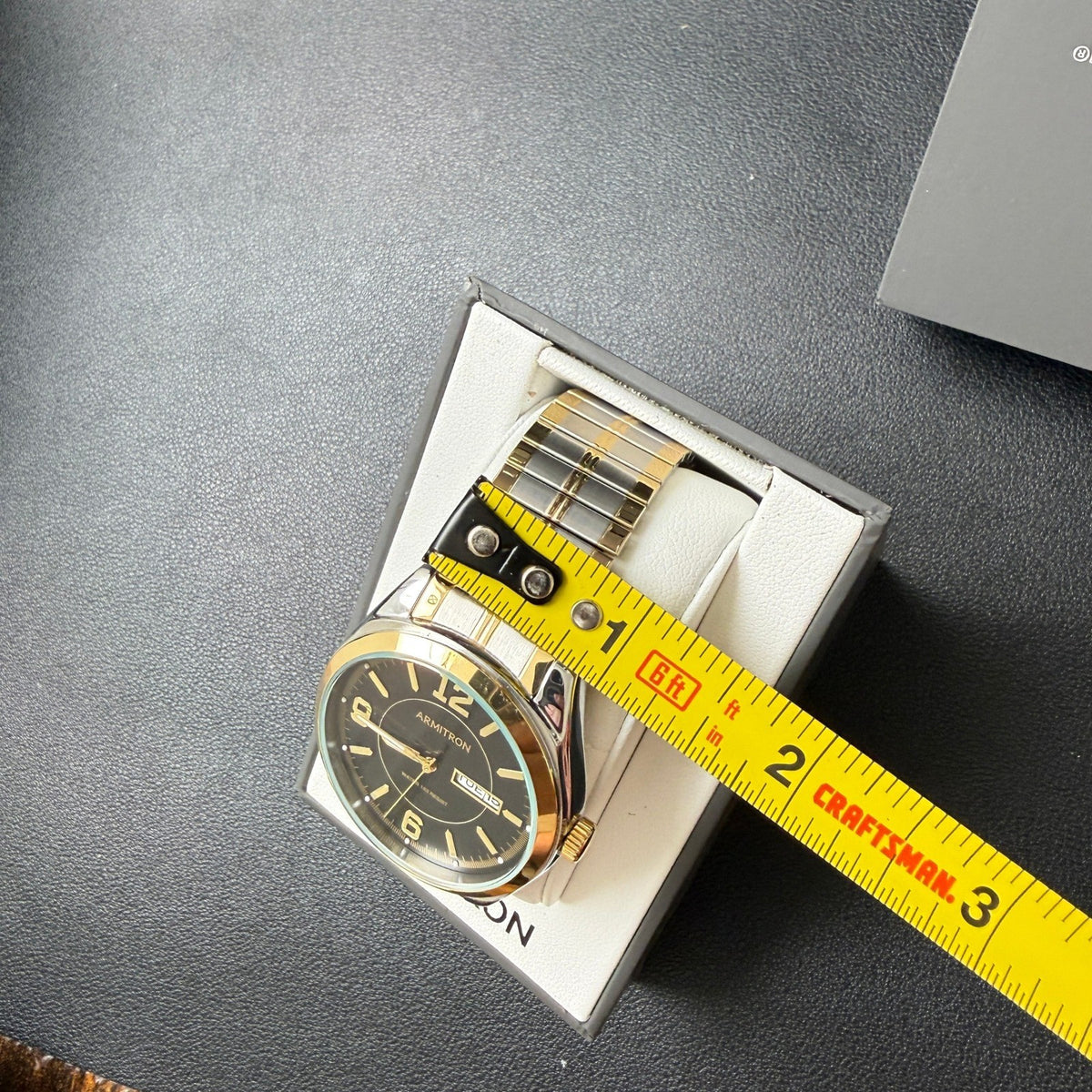 Armitron 20/4591TT Men's Two Tone Day-Date Expansion Band Watch New Battery