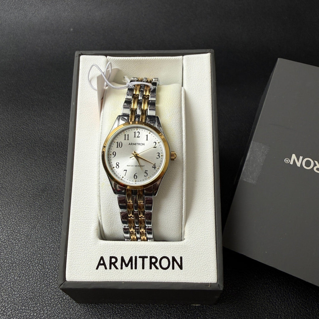 Armitron 75/5304TTB Women's Two Tone Bracelet Watch Easy to Read New Battery