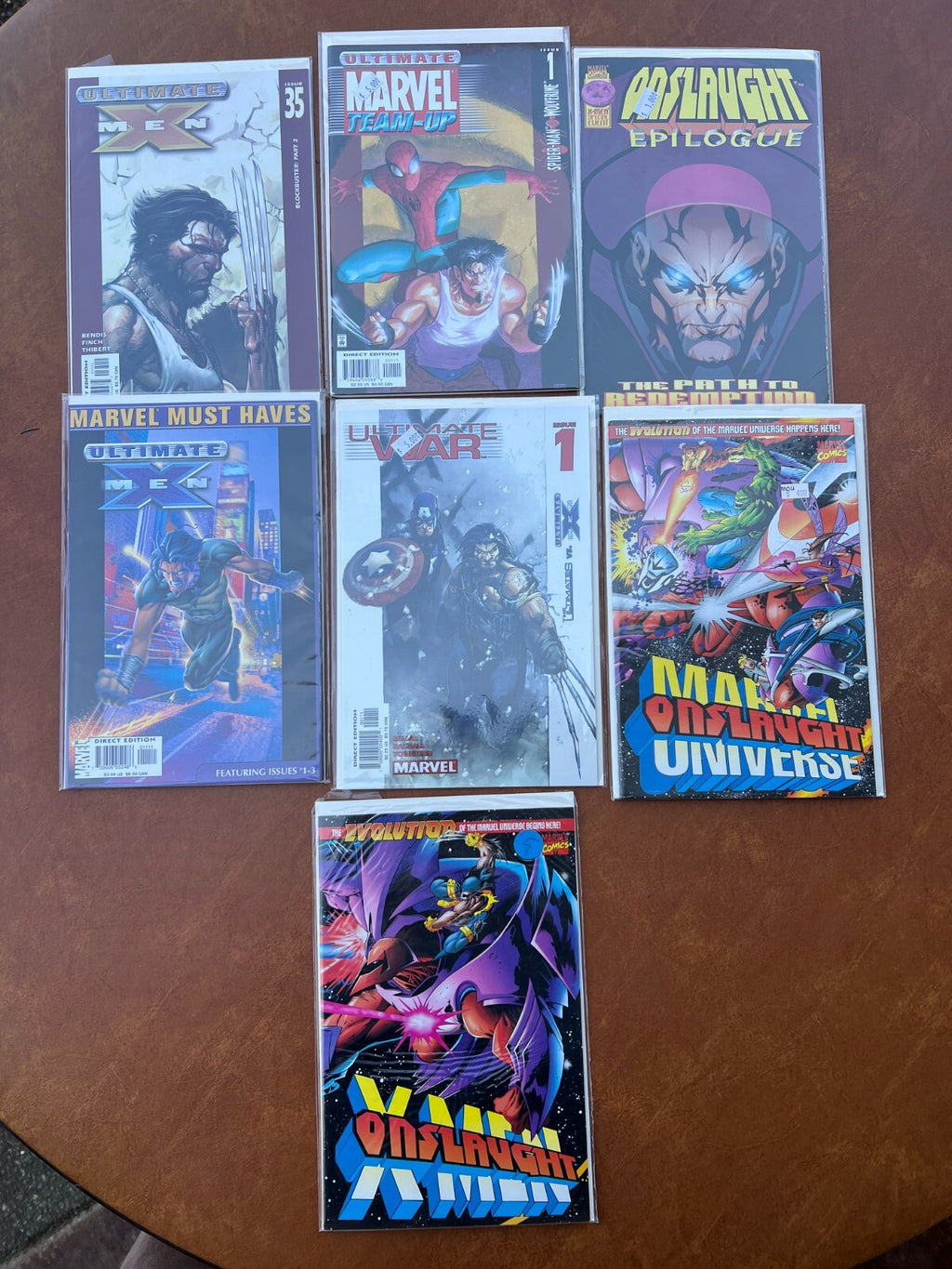 Lot of 7 Ultimate X-Men Marvel Comic Mixed Issues