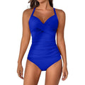 MSRP $51 B2prity Women's S Tankini Swimsuit Tummy Control Ruched V Neck Bathing