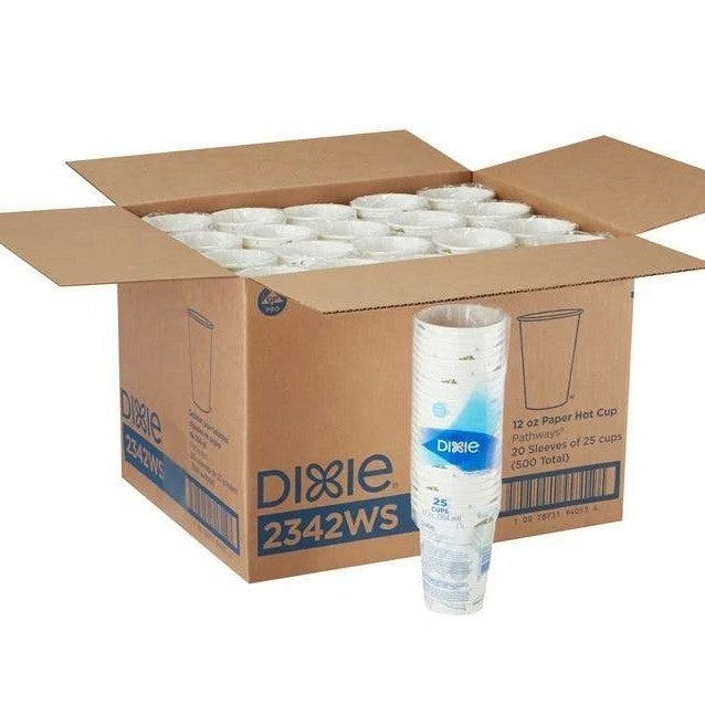 Pack of 500 Georgia Pacific Dixie 2342WS Pathways 12 Oz Paper Hot Cup