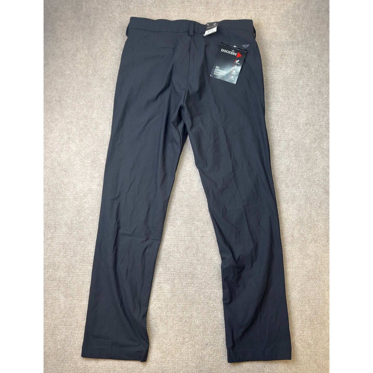MSRP $80 Dockers Go Men's 34x32 Black Airwave Chino Pants Slim Fit