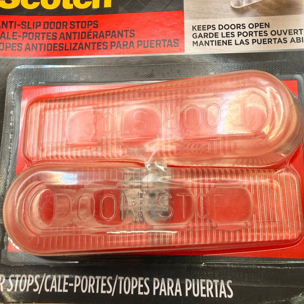 Pack of 2 Scotch Door Stoppers SP947-NA Non Slip Clear 1-1/8 in