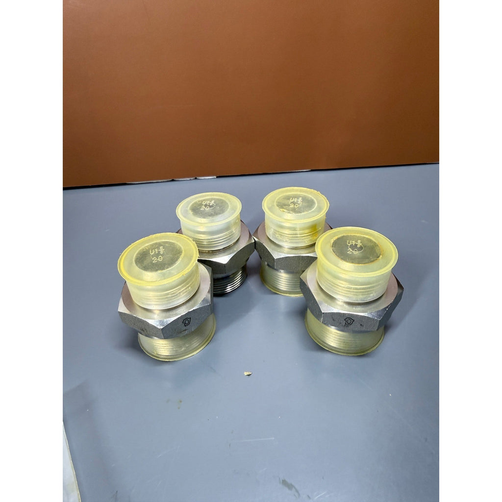 Set of 4 Hydraulic Adapters 1-5/8" JIC 37° Male x 1-1/2" NPT Male Pipe