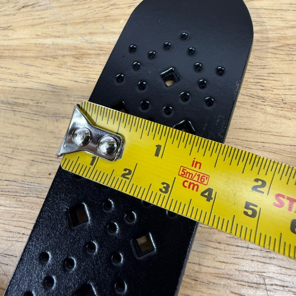 MSRP $18 VONSELY Women's 1.5" Wide Black Hollow Leather Belts Soft with Pin Buck