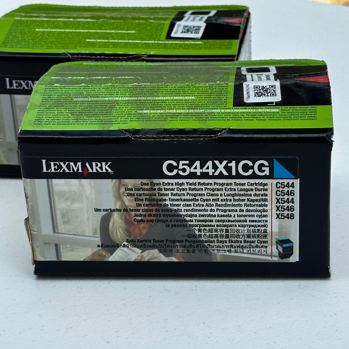 Set of 2 Lexmark C544X1CG Cyan Extra High Yield Toner Cartridge