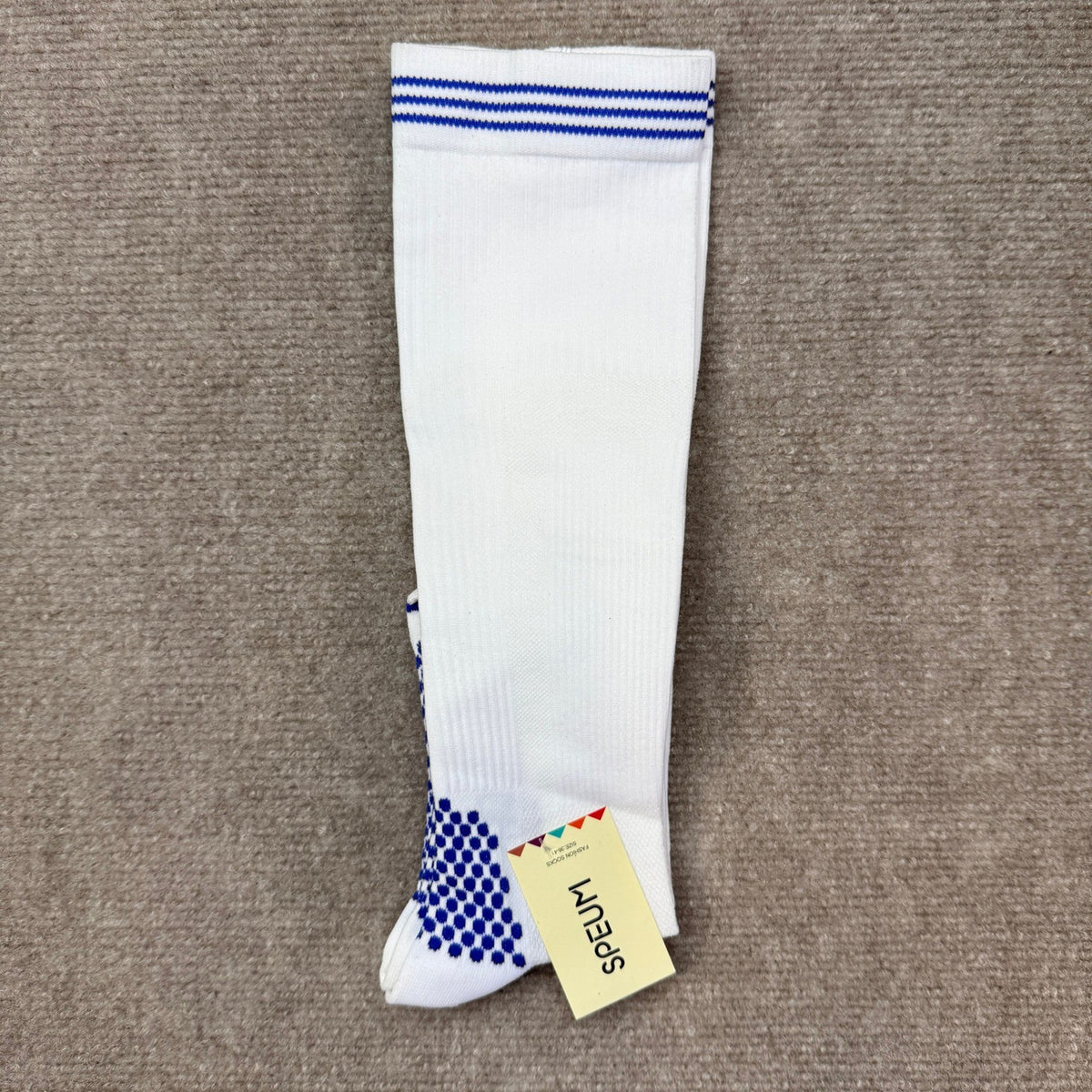 Speum Women's US 7-9 White Compression Knee High Socks Support for Running