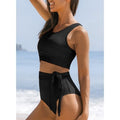 MSRP $35 Dokotoo Women's S 2 Piece Swimsuit Scoop Neck Sleeveless Racerback Top