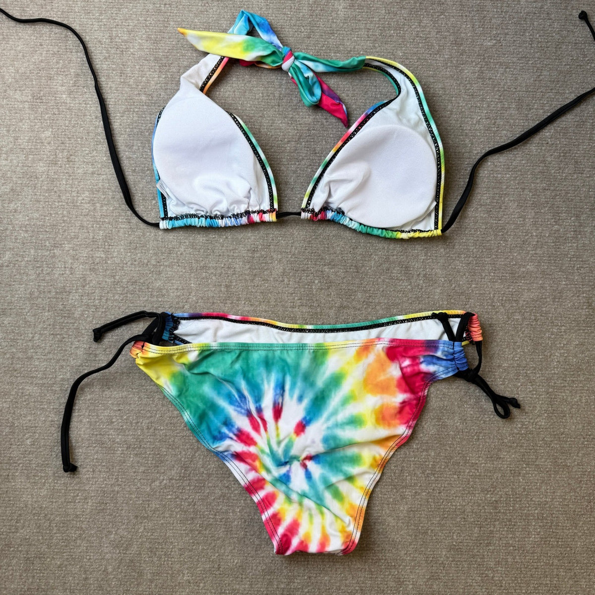 MSRP $40 PIOKNGY Women's M Tie Dye Two Piece Sexy Bikini Set Swimsuits Swimw