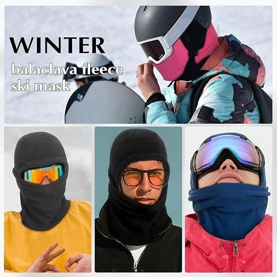 MSRP $20 Achiou Women's Rose Sherpa Hood Ski Mask Winter Balaclava Windproof