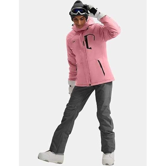 MSRP $66 GEMYSE Women's M Powder Pink Waterproof Ski Jacket Warm Winter Coat