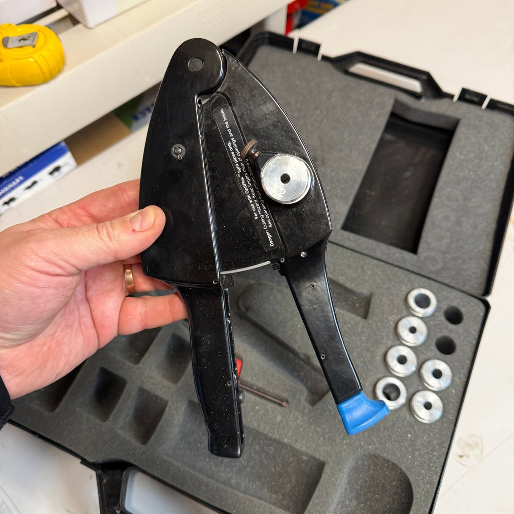 Rohm and Haas OptiFlex FlexiCut Flexible Light Pipe Tool Crimping Tool Kit Hydr