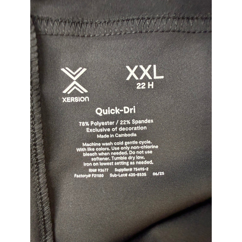 MSRP $28 Xersion Kids Boys XXL 22H Black Quick Dry Mid Rise Pull-On Pants Taper