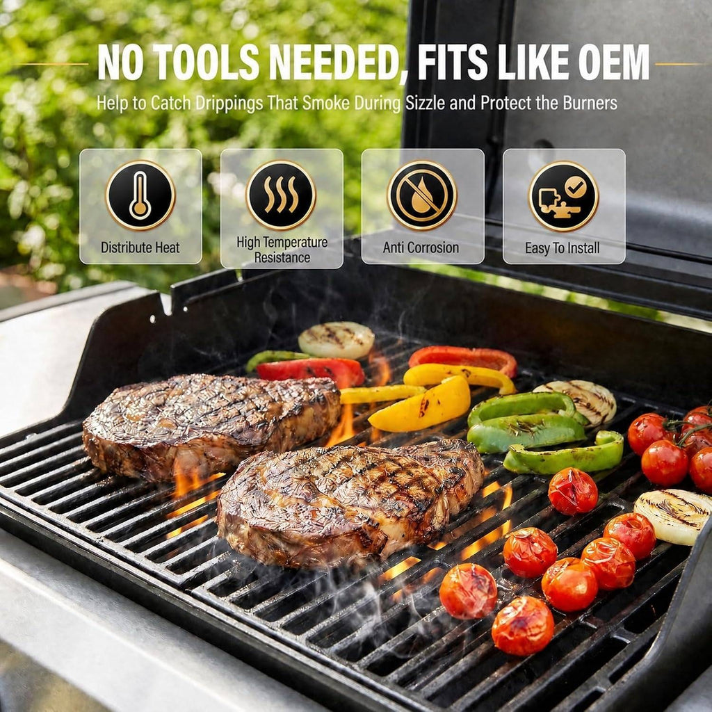QuliMetal 7635 7637 Grill Replacements Parts for Weber Spirit E-210 Grills 15.3"