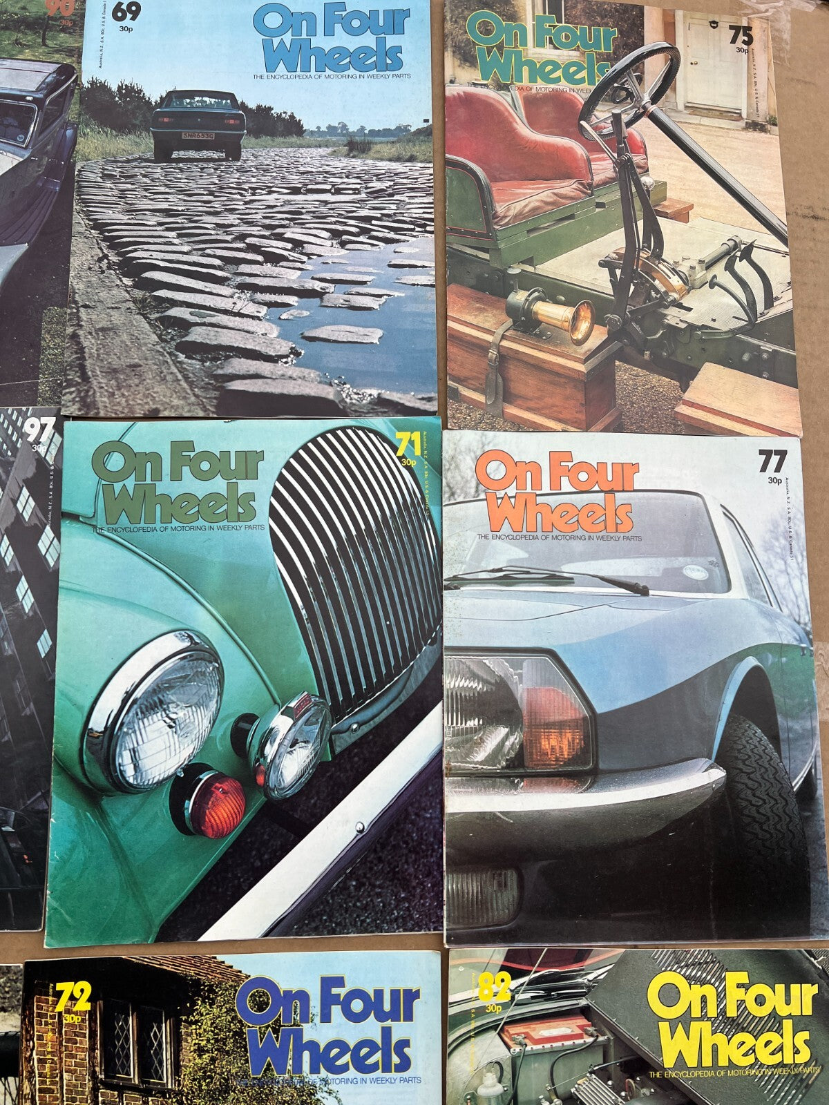 Lot of 15 Vintage On Four Wheels Magazine
