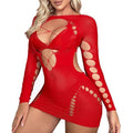 RSLOVE Sexy Lingerie Babydoll Chemise Womens One Size Mesh Hollow Out Backless