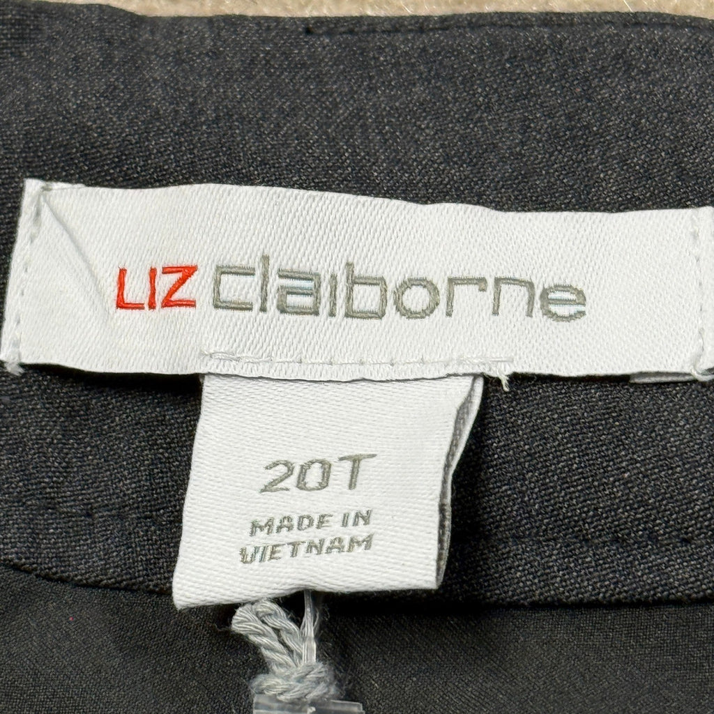 MSRP $54 Liz Claiborne Womens 20 Tall Charcoal Heather Midi Pencil Skirt Mid Ris
