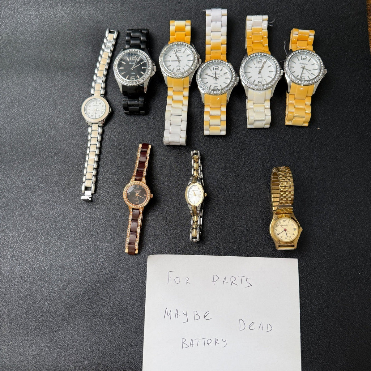 Set of 9 Armitron Women's Watches FOR PARTS Maybe Dead Battery