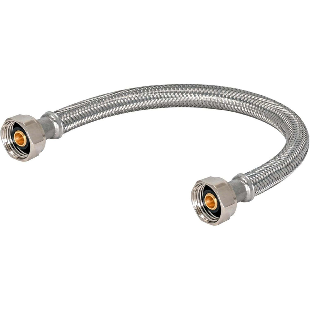 Eastman 48015 Braided Stainless Steel Faucet Connector 1/2 inch FIP, 12 inch