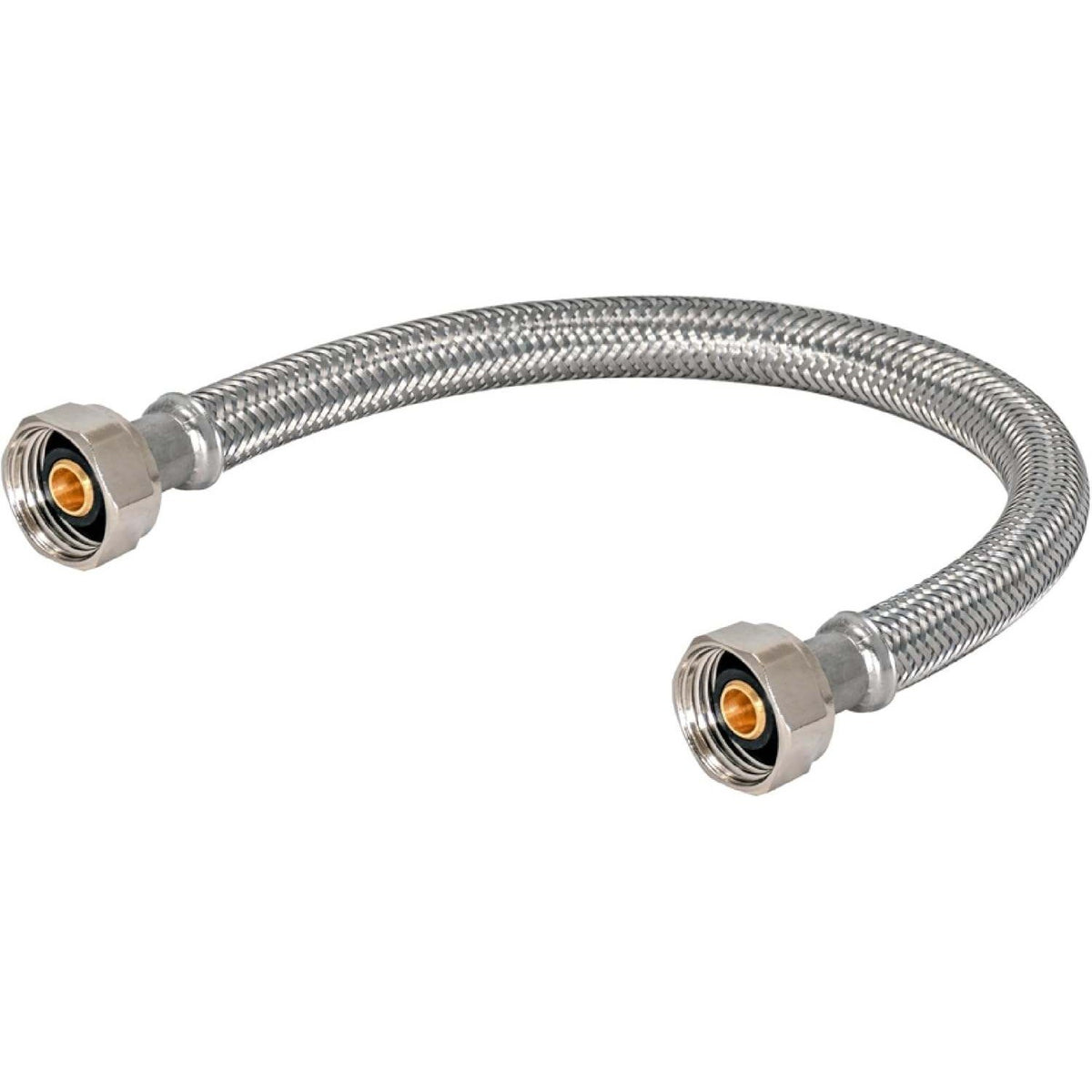 Eastman 48015 Braided Stainless Steel Faucet Connector 1/2 inch FIP, 12 inch