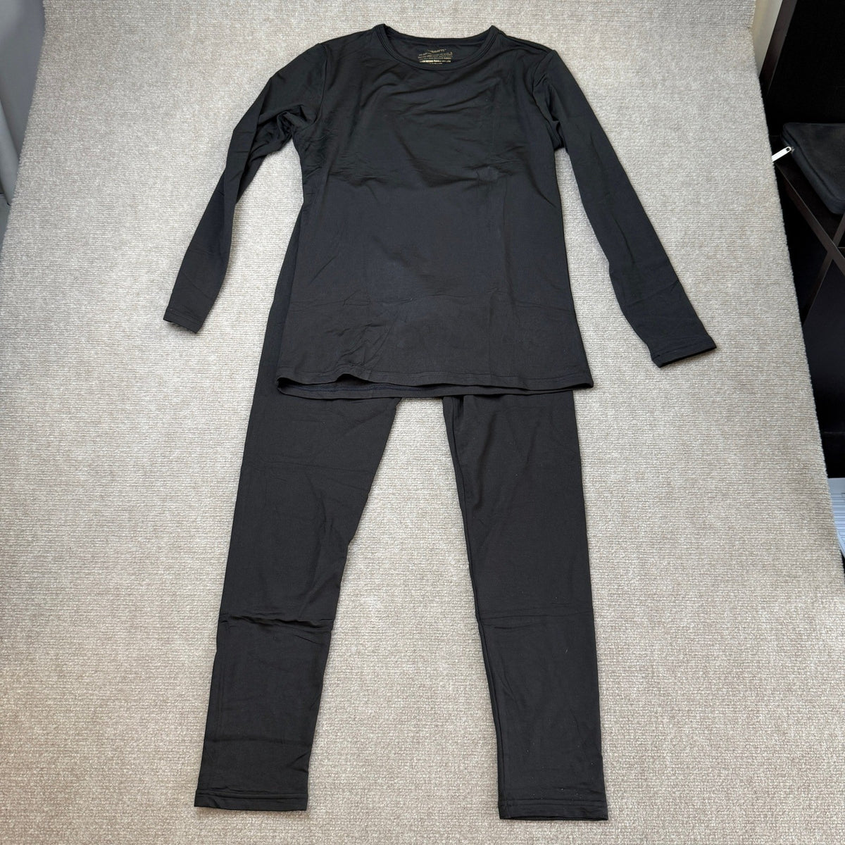 MSRP $39 WEERTI S Black Thermal Underwear for Women Long Johns Set Fleece Lined