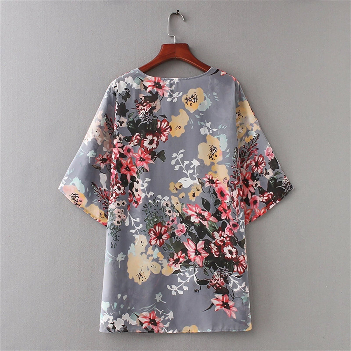 Large Swimsuit Coverup,Swim Suits Women Floral Print Chiffon Cardigan Short