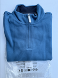 Lands' End Men's Bedford Rib Quarter Zip Pullover Sweater L,XL Soft Cozy Long Sl