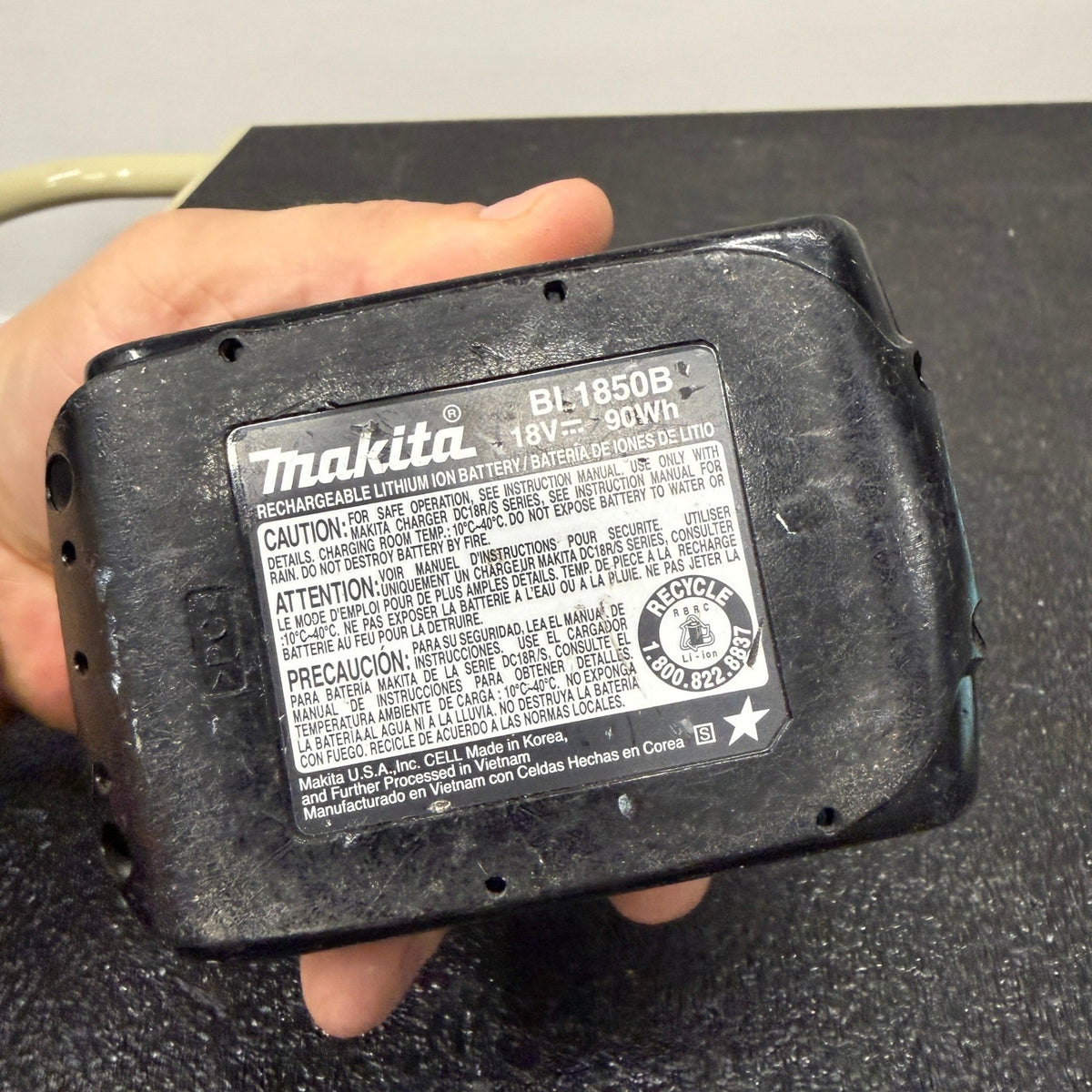 Makita BL1850B 18V LXT Rechargeable Lithium‑Ion 5.0Ah Battery, Black