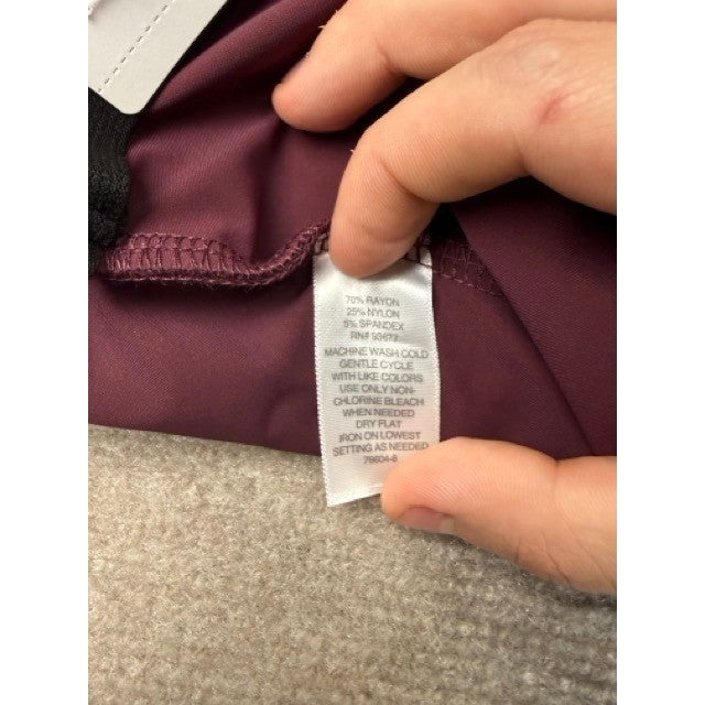 MSRP $54 Liz Claiborne Amelia Womens XL Petite Winetasting Pull-On Pants Strai