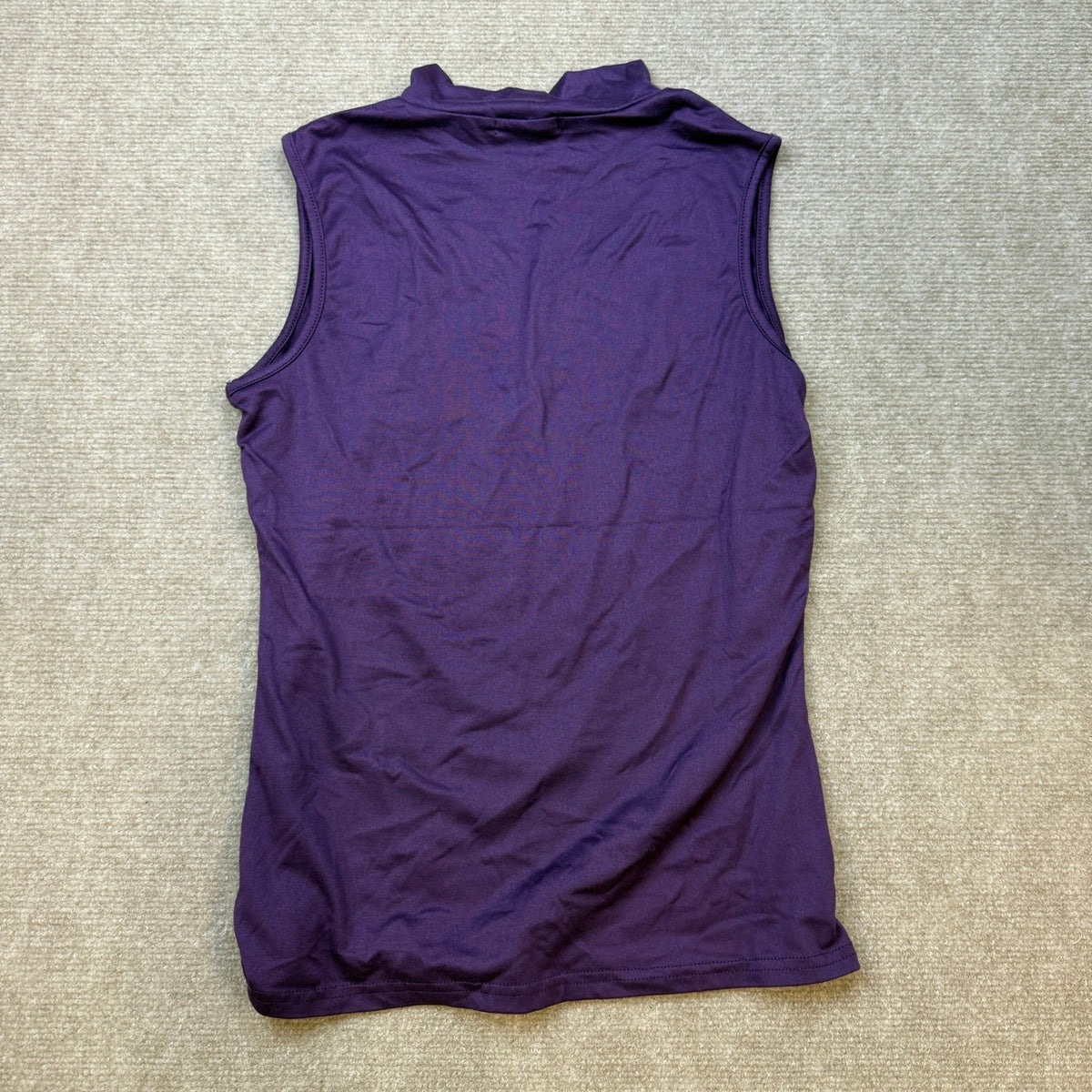 Zeagoo Women's M Purple Mock Turtleneck Tank Top Slim Fitted Sleeveless Top