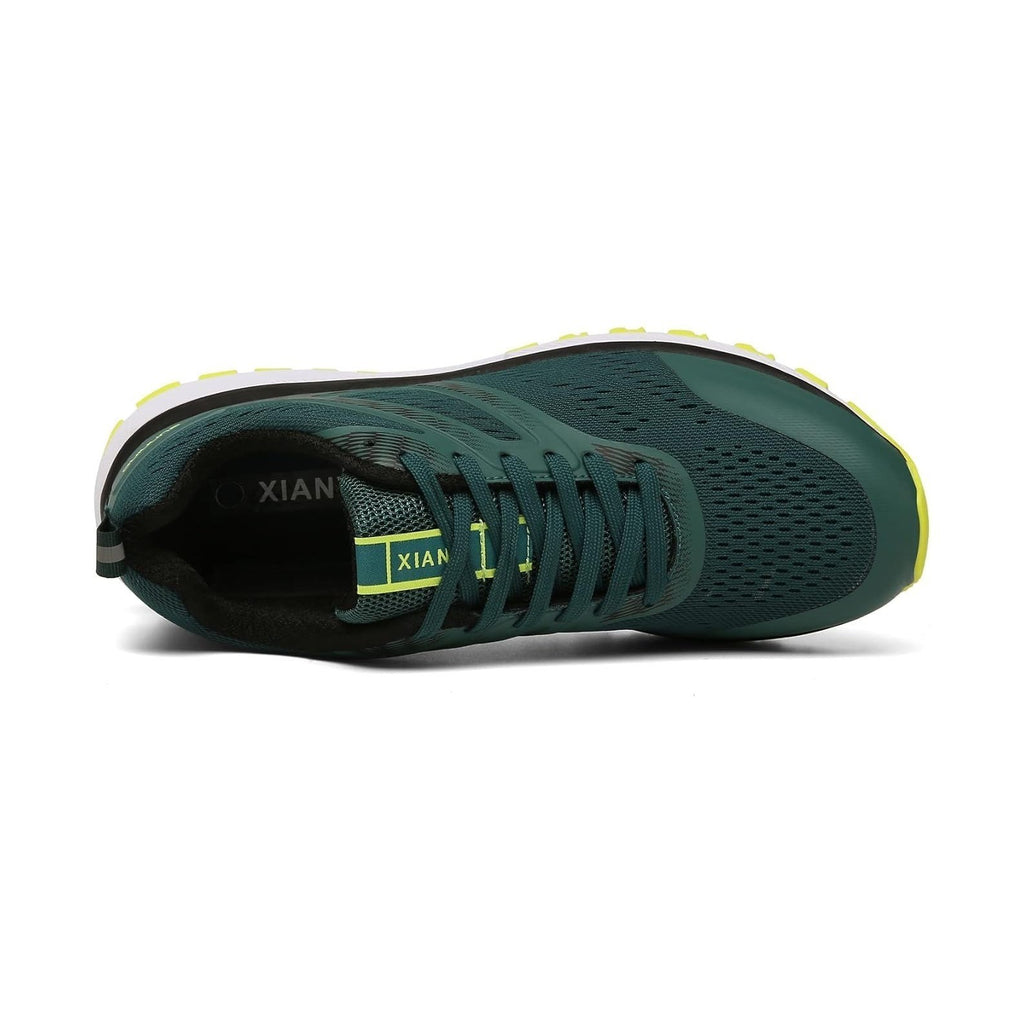 Xianv Men's US 8-11.5 Dark Green Walking Shoes Lightweight Breathable Athletic R