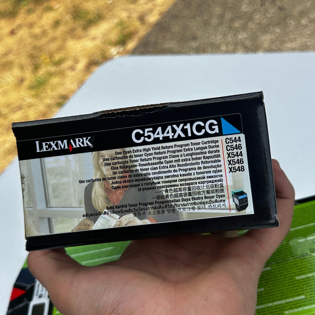 Set of 3 Genuine Lexmark C544X1CG Cyan Extra High Yield Toner Cartridge