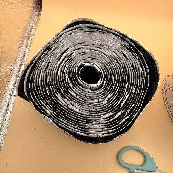 Navona 20Ft x 4 Inch Black Heavy Duty Hook and Loop Tape with Adhesive, Car