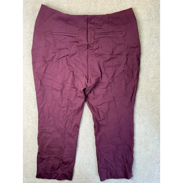MSRP $54 Liz Claiborne Amelia Womens XL Petite Winetasting Pull-On Pants Strai