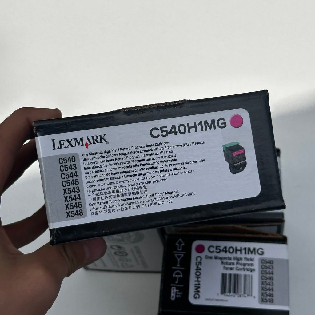 Set of 4 Lexmark C540H1MG Magenta High Yield Toner Cartridge C540 C543 C544 C546