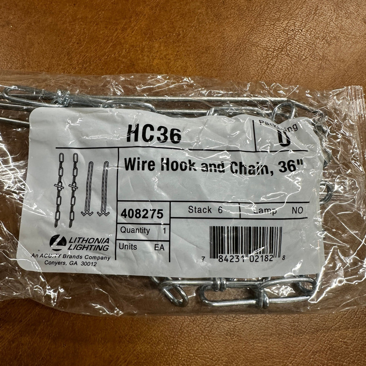 Lot of 12 Lithonia Lighting HC36 Wire Hook and Chain 36"