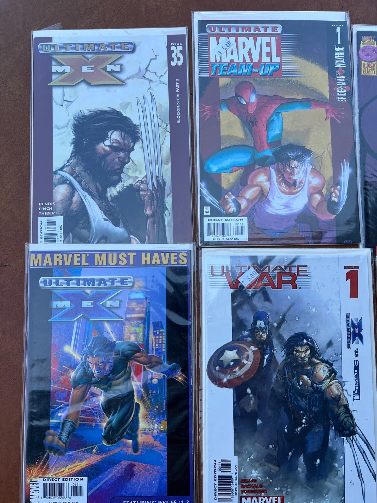 Lot of 7 Ultimate X-Men Marvel Comic Mixed Issues