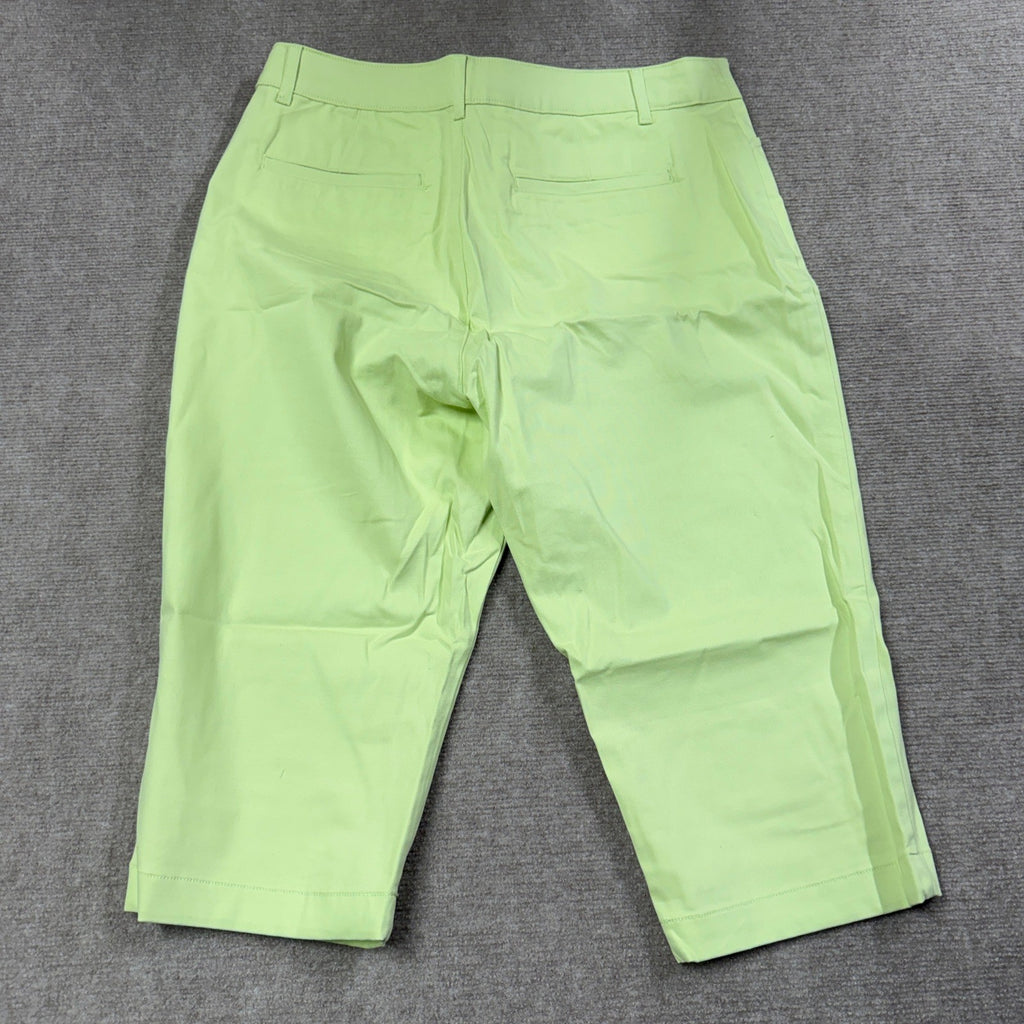 MSRP $34 St. John's Bay Secretly Slender Women's 16 Shadow Lime Capri Pants Mid