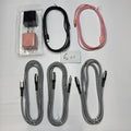 Set of 7 - 5 USB-C to USB-C Fast Charging Cables 6ft, 2 Wall Adapters