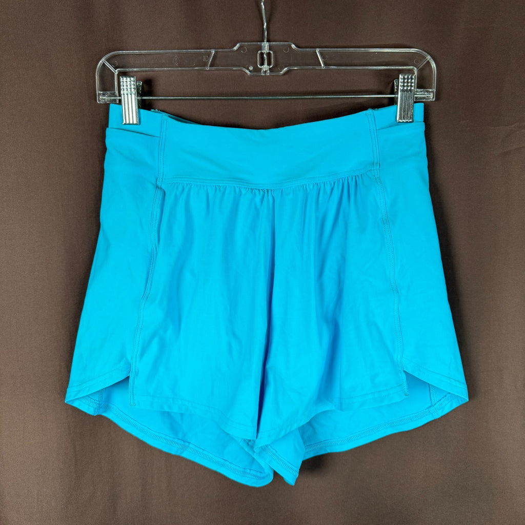 Lands' End Women's XS-S LONG Quick Dry Board Shorts Swim Bottoms Blue