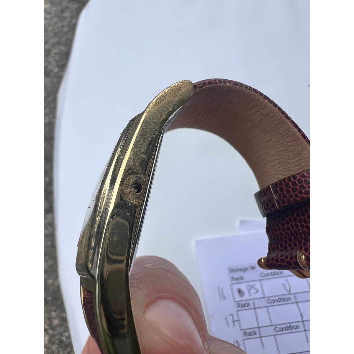 SV Sergio Valente Diamond Unisex Dress Watch Brown F-EAJDA VJ32 For Parts/Repair