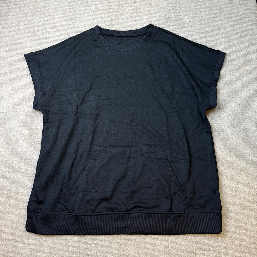MSRP $18 SHEWIN Women's XL Short Sleeve Sweatshirt T-Shirt Casual Dressy Shirt