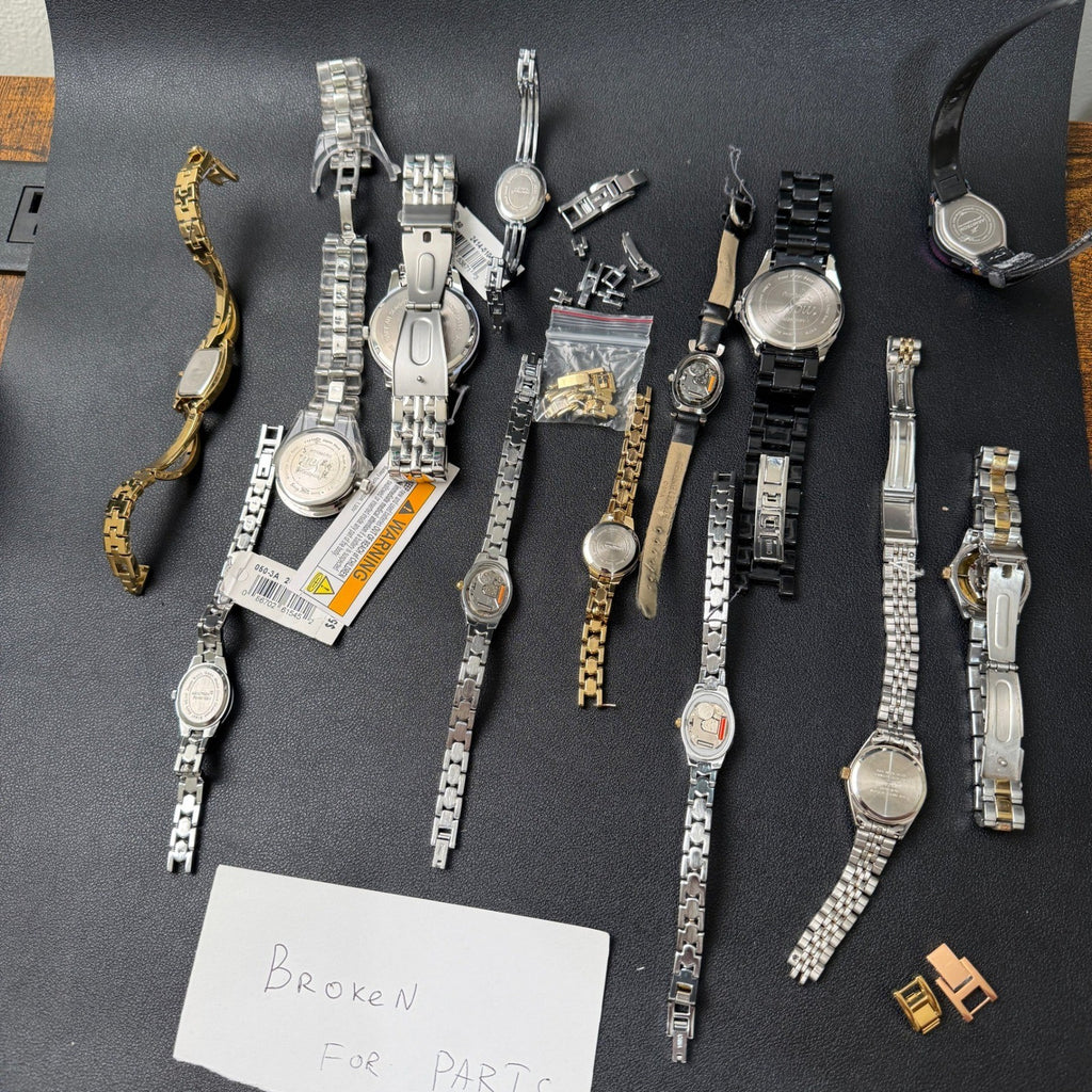 Set of 13 Armitron Watches Men's & Women's BROKEN FOR PARTS